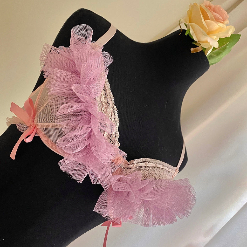 Get trendy with [Handmade Lingerie] Lavender Dream Bra -  available at Peiliee Shop. Grab yours for $32 today!