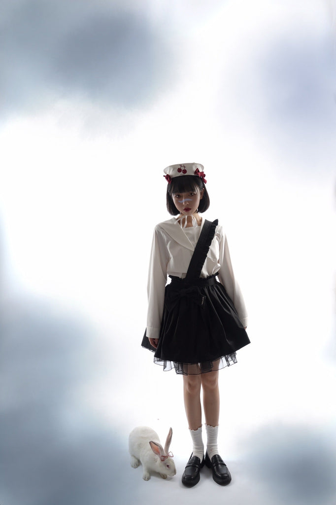 Get trendy with [NOLOLITA] Bunny Coast Apron Skirt ウサギの海岸 -  available at Peiliee Shop. Grab yours for $45 today!