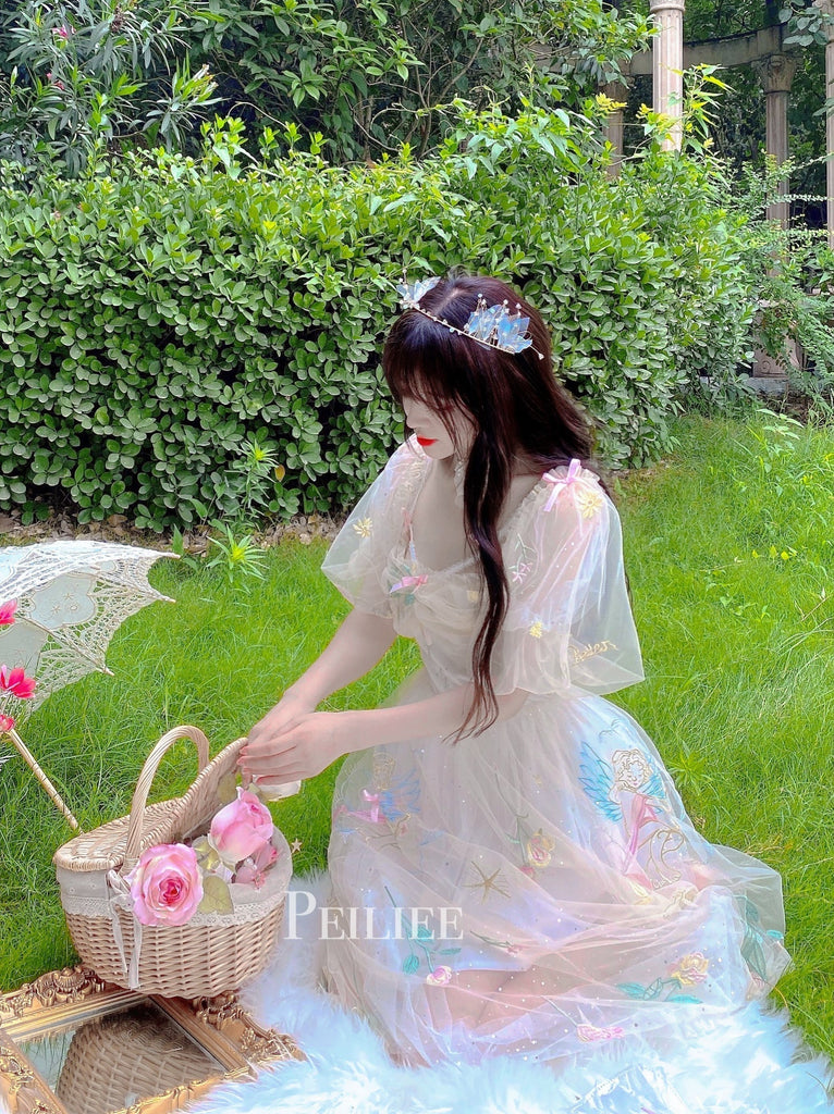 [Peiliee x Summer] Song of the angels off-shoulder dress (Designer SJ) - Premium  from Summer Joy - Just $59.00! Shop now at Peiliee Shop