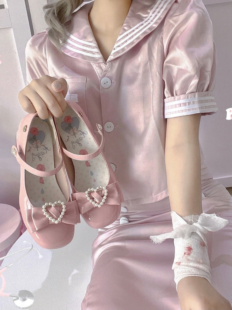 [Pre-order] Sweet Ballerina Doll Mid-heel Sandal - Premium Shoes from Kaguya - Just $39.90! Shop now at Peiliee Shop