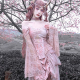 Get trendy with Sakura Dream Velvet Corset Top With Sleeves - Shirts & Tops available at Peiliee Shop. Grab yours for $55 today!