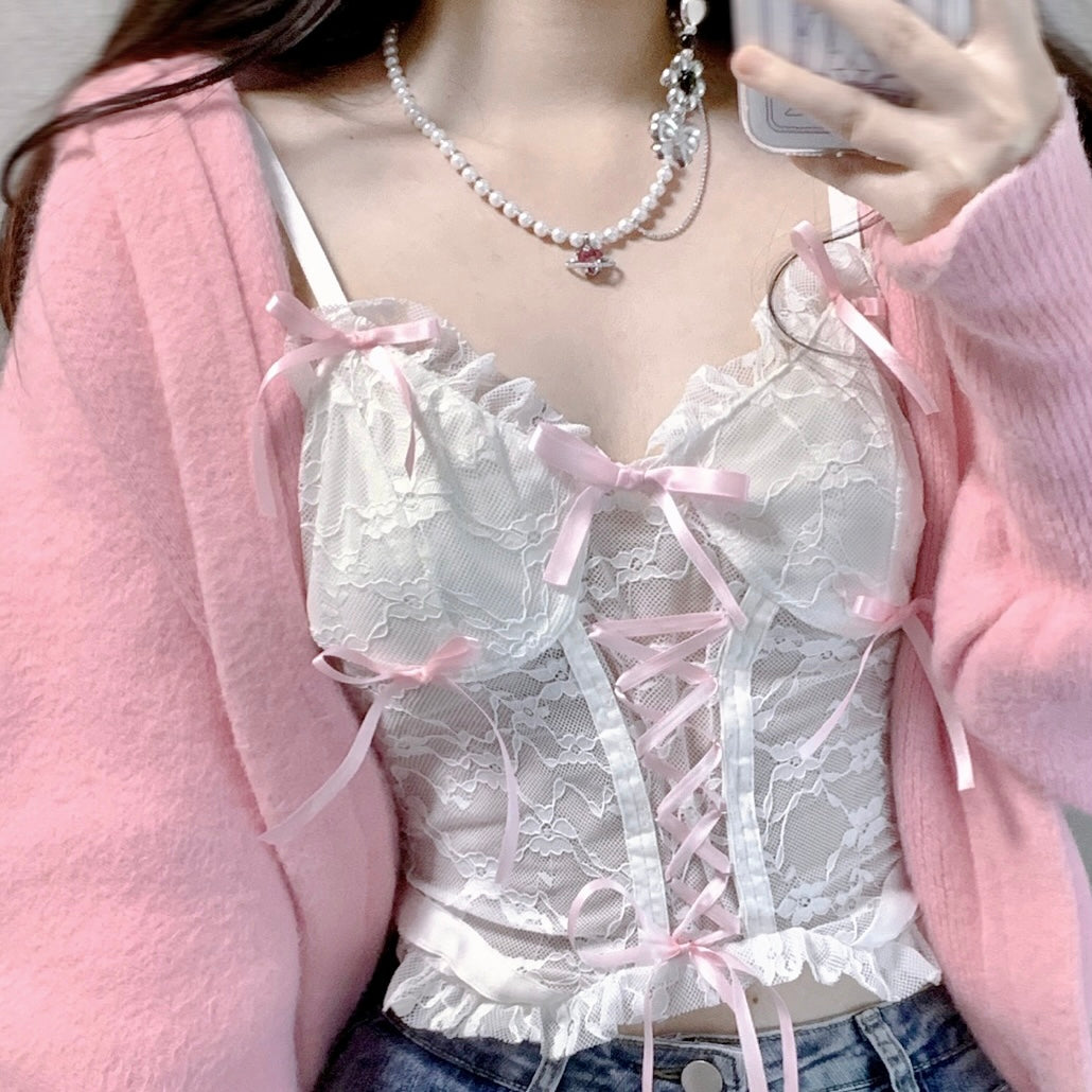 [Basic] Dolls dream lace corset top