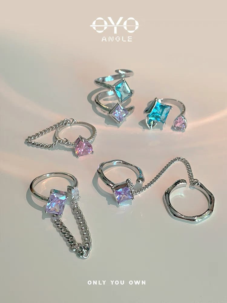 Cyber Colors Ring Set - Premium Ring from OYO ANGLE - Just $9.90! Shop now at Peiliee Shop