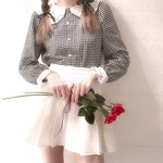 Get trendy with [Peiliee Studio] Gingham Babydoll Shirt -  available at Peiliee Shop. Grab yours for $22 today!