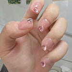 Get trendy with Crystal Heart sticky Nails Set - Nails available at Peiliee Shop. Grab yours for $11.50 today!