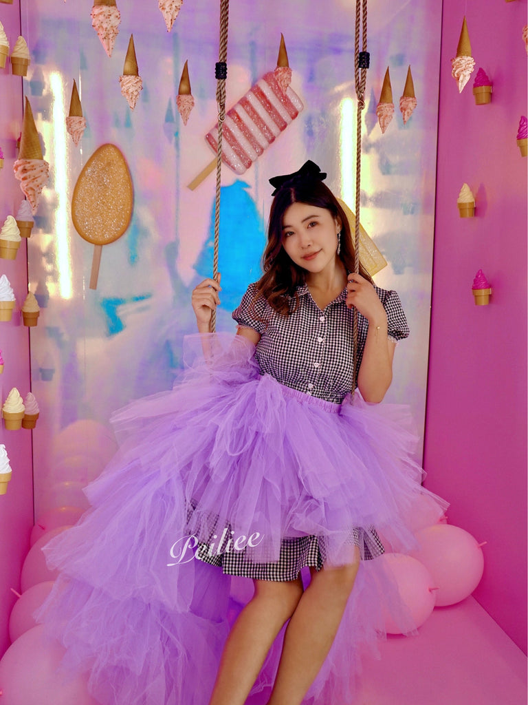 Get trendy with [By Peiliee] Afternoon Tea At Tiffany Gingham Babydoll Mini Dress Lolita 1997 style -  available at Peiliee Shop. Grab yours for $49.90 today!
