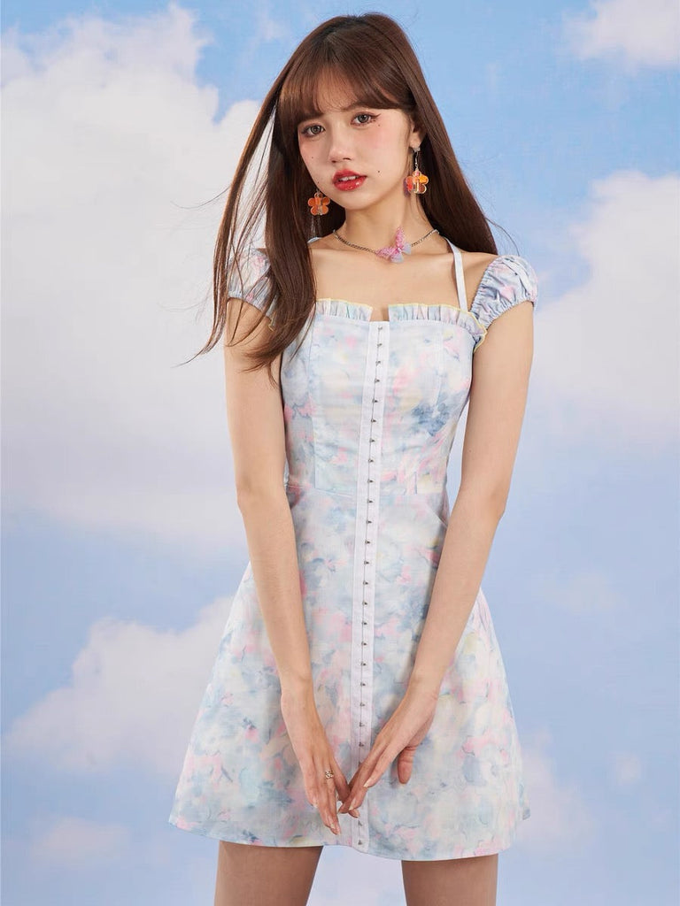 Pastel Macaroons Mini Dress (Brand Mummy Cat) - Premium  from Mummy Cat - Just $39.90! Shop now at Peiliee Shop