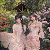 Get trendy with Sakura Dream Velvet Corset Top With Sleeves - Shirts & Tops available at Peiliee Shop. Grab yours for $55 today!