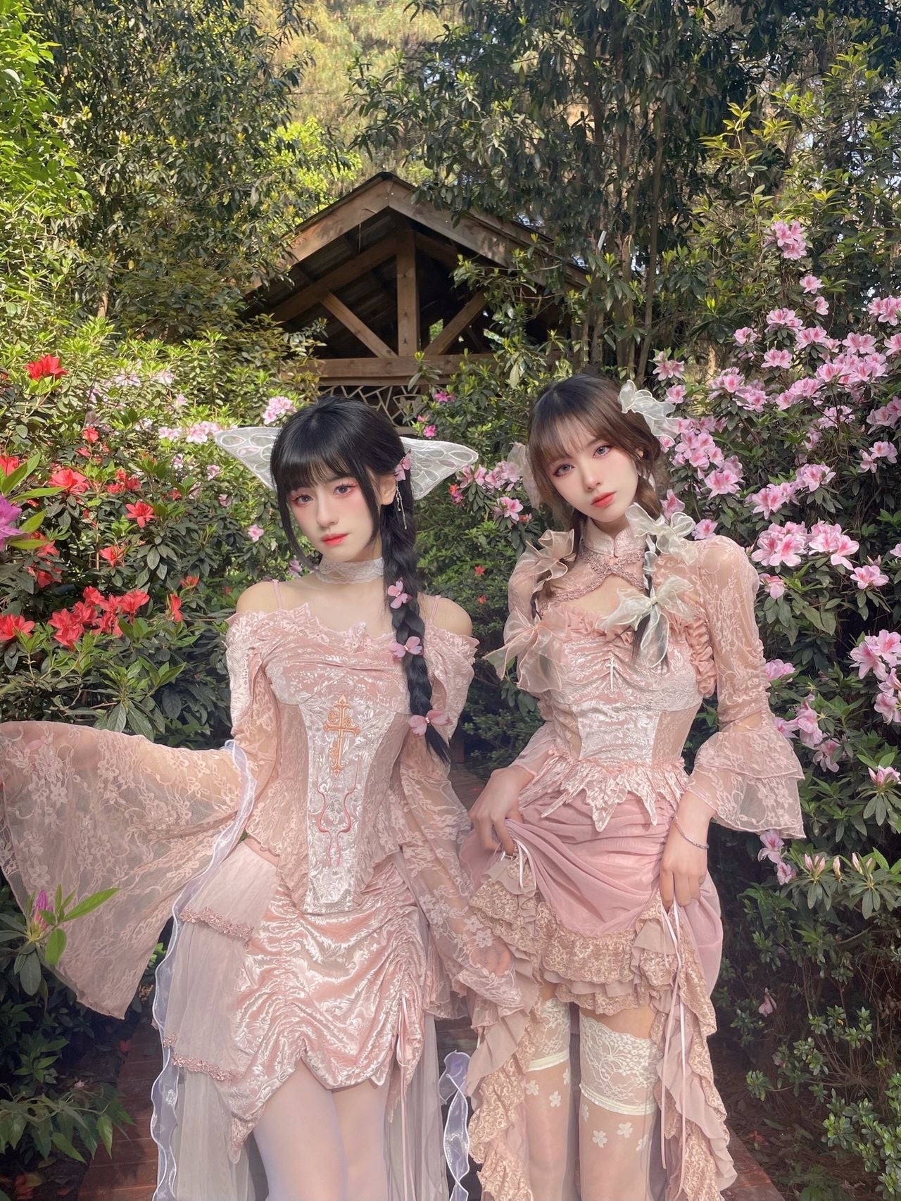 Get trendy with Sakura Dream Velvet Corset Top With Sleeves - Shirts & Tops available at Peiliee Shop. Grab yours for $55 today!