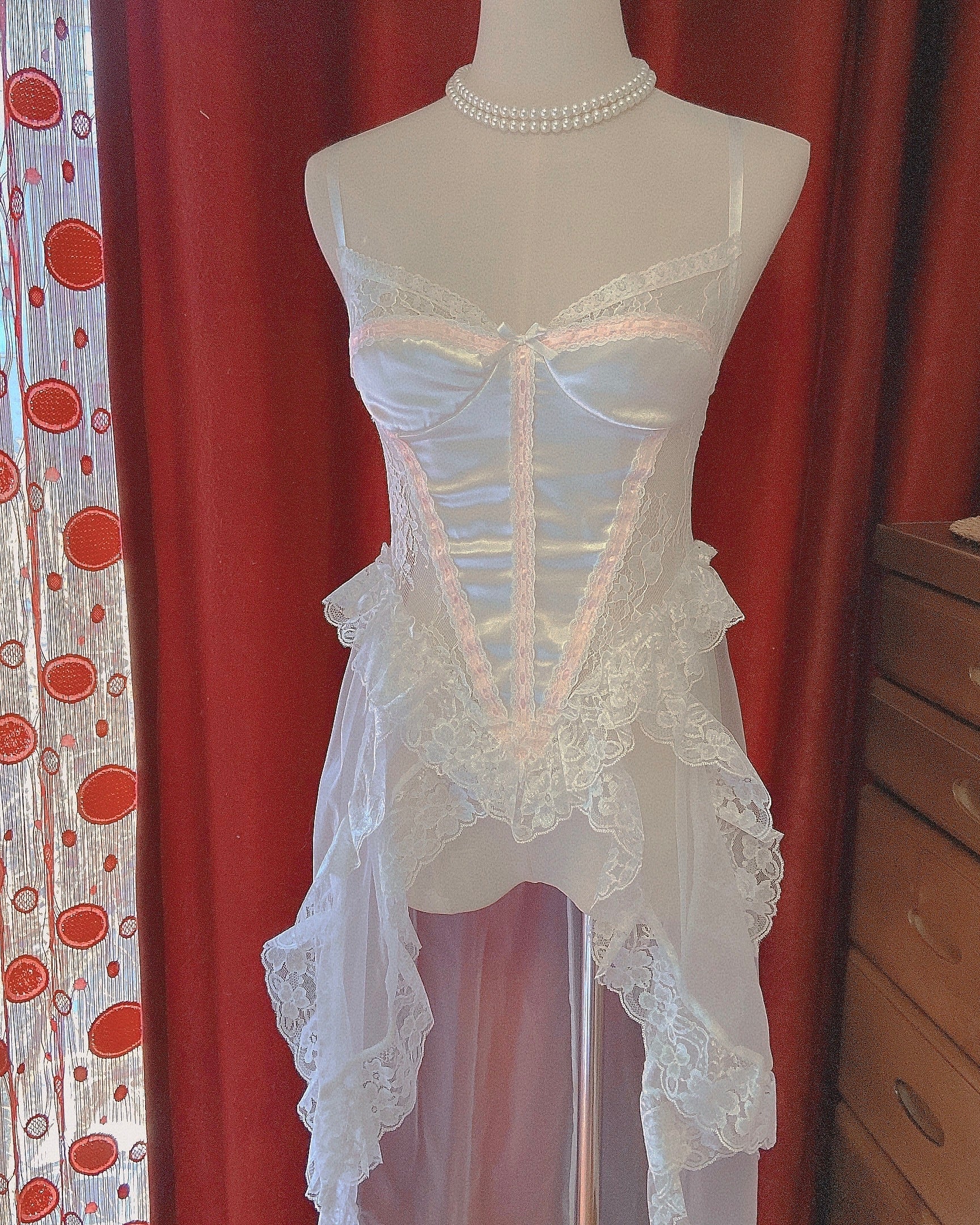 Get trendy with [Handmade] A Night In Paris Pink Vintage Lingerie Body -  available at Peiliee Shop. Grab yours for $55 today!