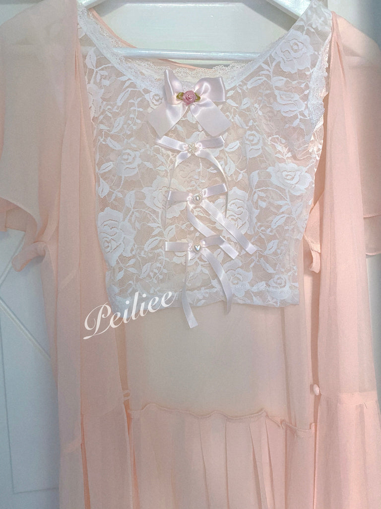 [Only 1 Made] White Rose Lace Vest Top - Premium  from Peiliee Shop - Just $36.80! Shop now at Peiliee Shop