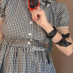 Get trendy with [By Peiliee] Afternoon Tea At Tiffany Gingham Babydoll Mini Dress Lolita 1997 style -  available at Peiliee Shop. Grab yours for $49.90 today!