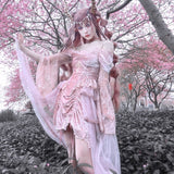 Get trendy with Sakura Dream Velvet Corset Top With Sleeves - Shirts & Tops available at Peiliee Shop. Grab yours for $55 today!