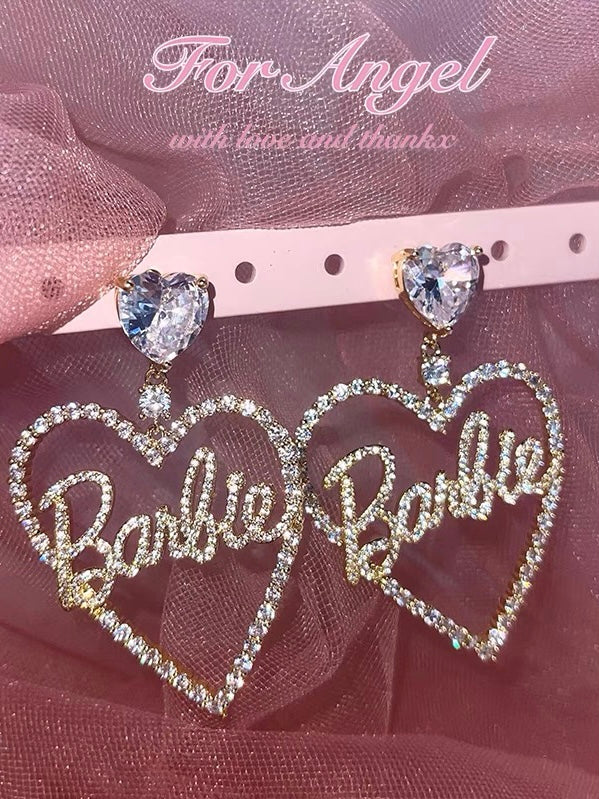 Get trendy with For Angels - Hello Barbie Earring - Earrings available at Peiliee Shop. Grab yours for $25 today!