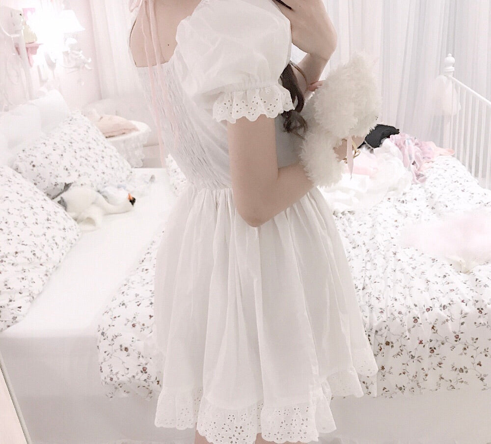 Get trendy with [Peiliee Finest] Swan Lake Doll Puff Sleeve Version  Dress -  available at Peiliee Shop. Grab yours for $55 today!