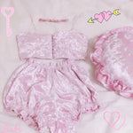 Get trendy with [Pillow] Luna Doll Sakura Cocoa Home Wear Set -  available at Peiliee Shop. Grab yours for $45 today!