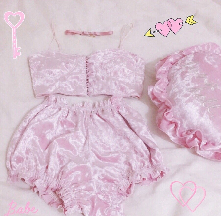 Get trendy with [Pillow] Luna Doll Sakura Cocoa Home Wear Set -  available at Peiliee Shop. Grab yours for $45 today!