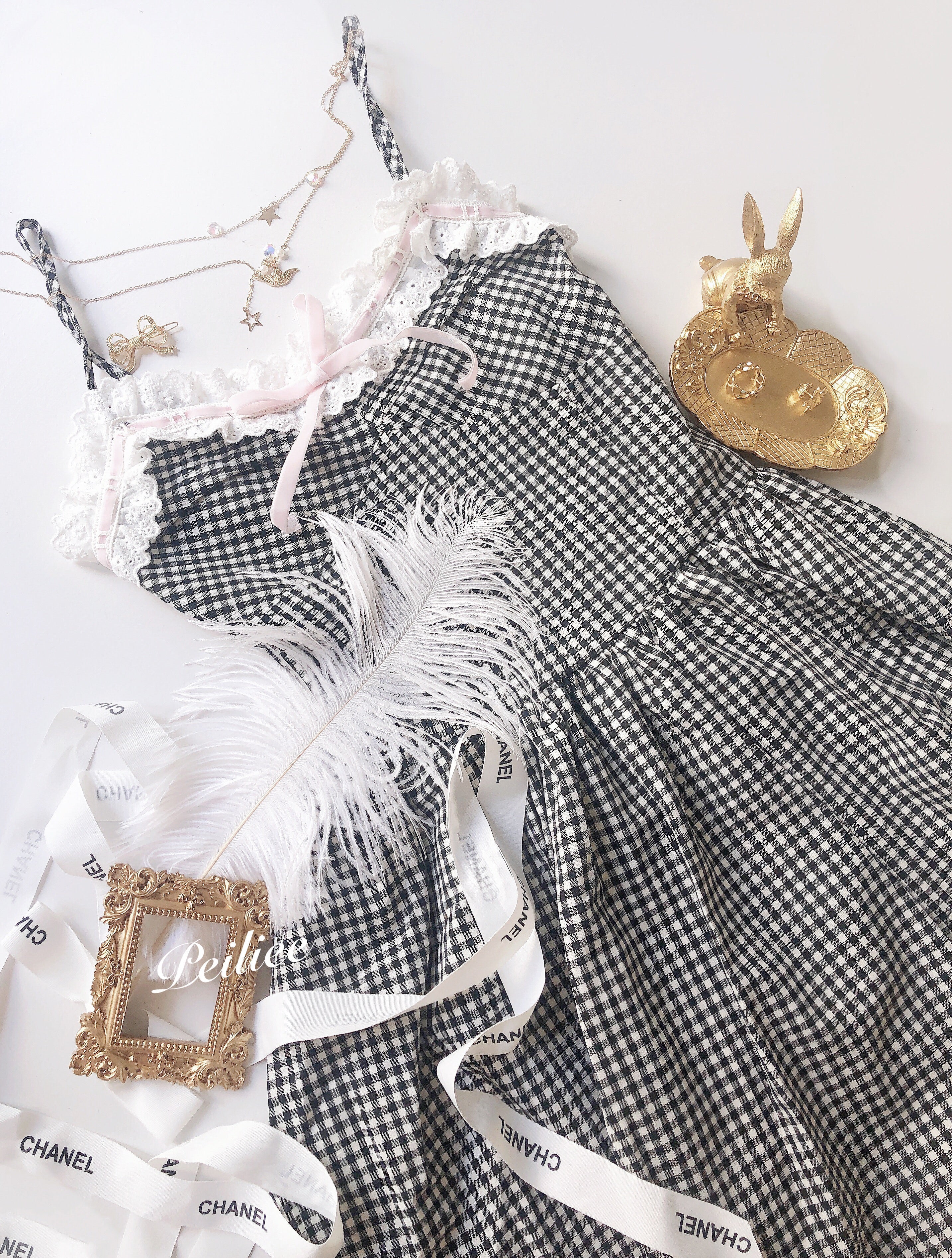 Get trendy with Ballet Dream Babydoll Ballerina gingham dress - Dress available at Peiliee Shop. Grab yours for $36 today!