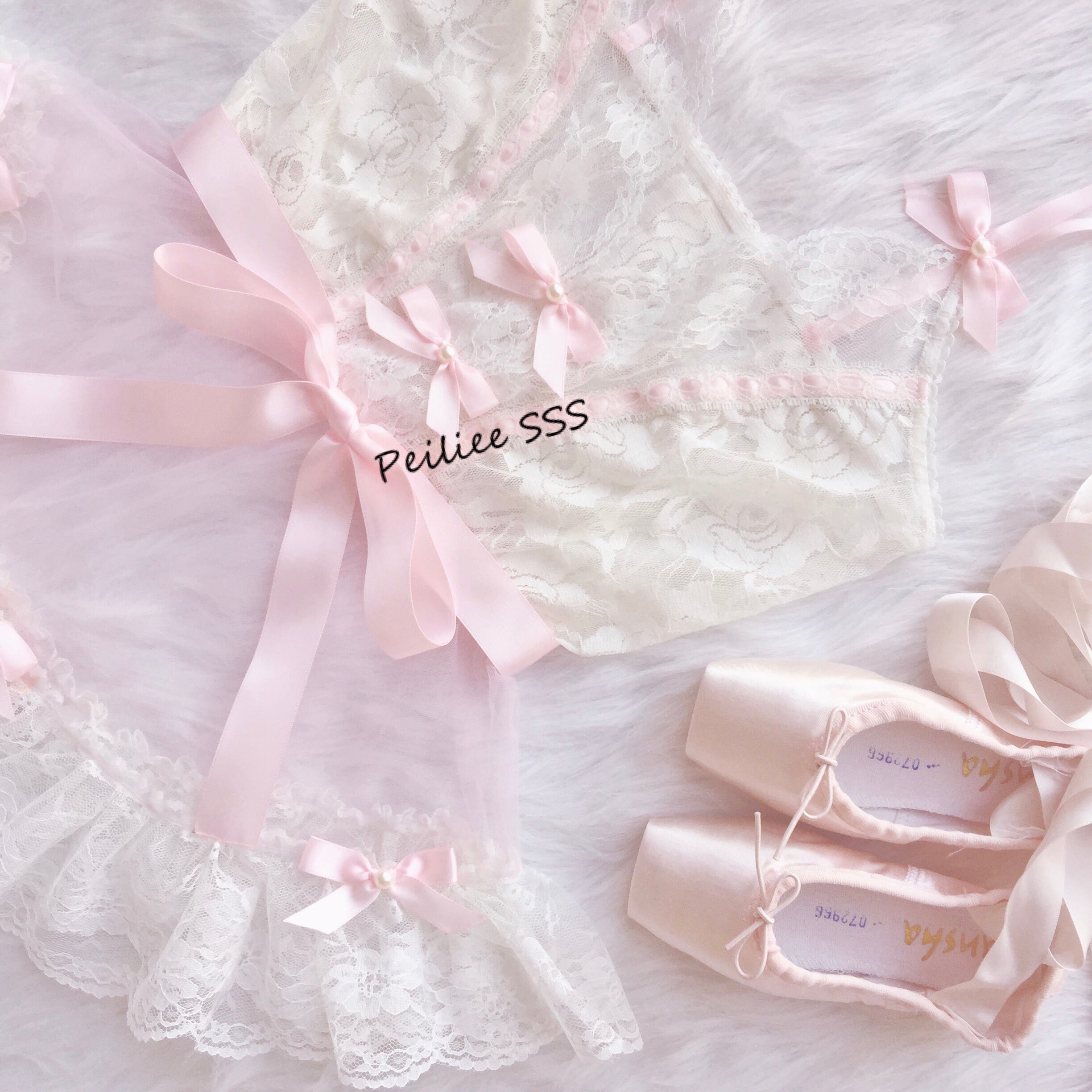 Get trendy with Handmade Angelic Poupee Peche Pink Bodysuit - physical available at Peiliee Shop. Grab yours for $45 today!