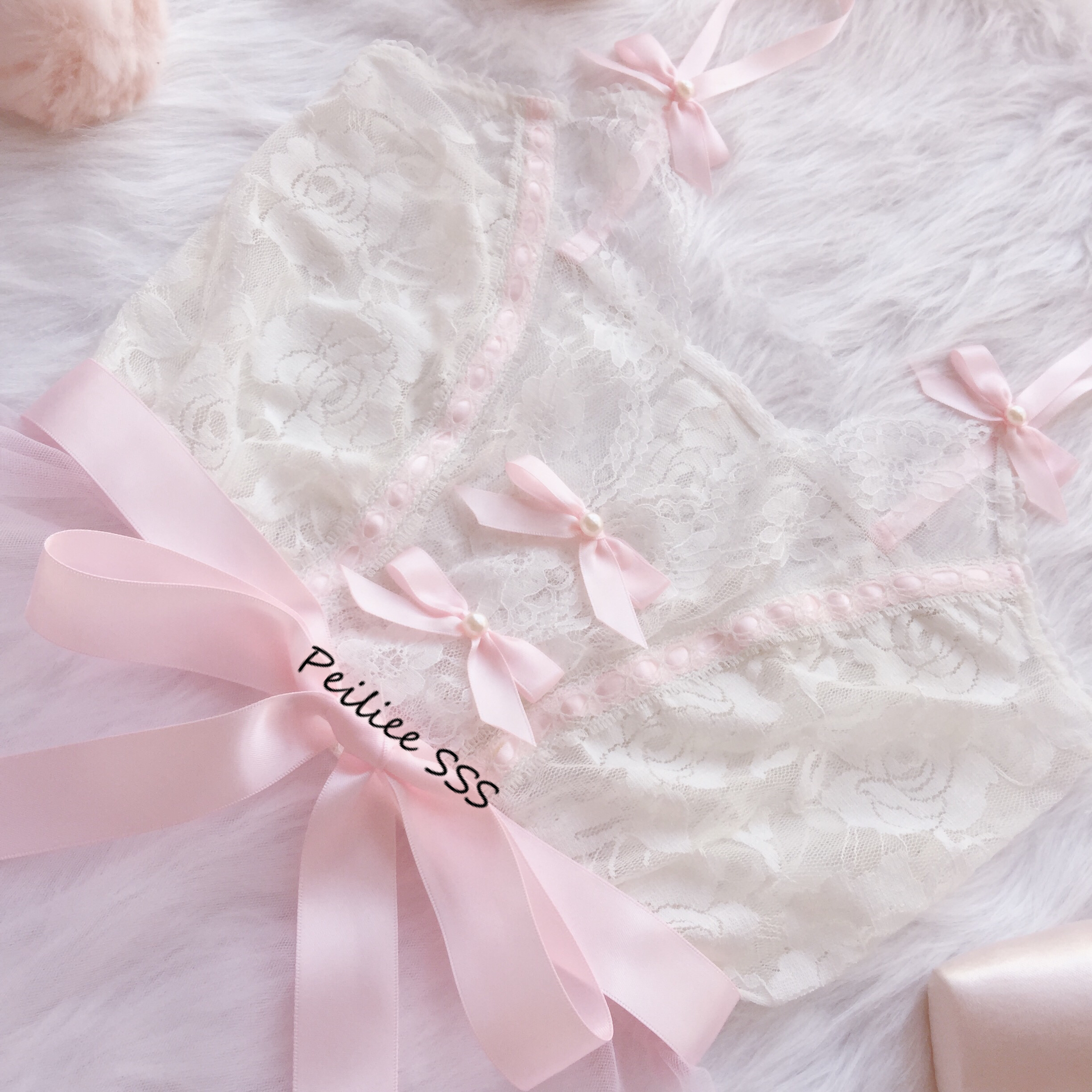 Get trendy with Handmade Angelic Poupee Peche Pink Bodysuit - physical available at Peiliee Shop. Grab yours for $45 today!